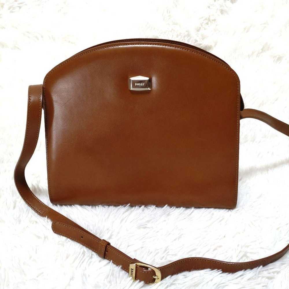 BALLY Bally Shoulder Bag Tan Leather Brown with G… - image 2