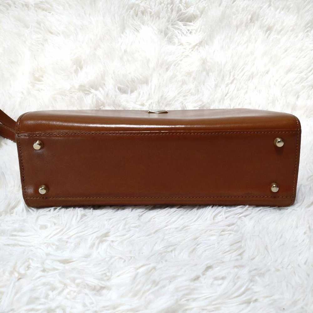 BALLY Bally Shoulder Bag Tan Leather Brown with G… - image 7