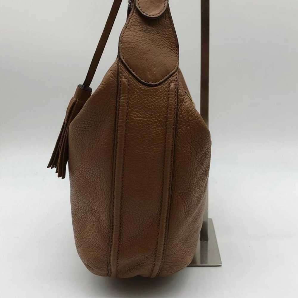 Coach one-shoulder leather bag with tassel - image 4