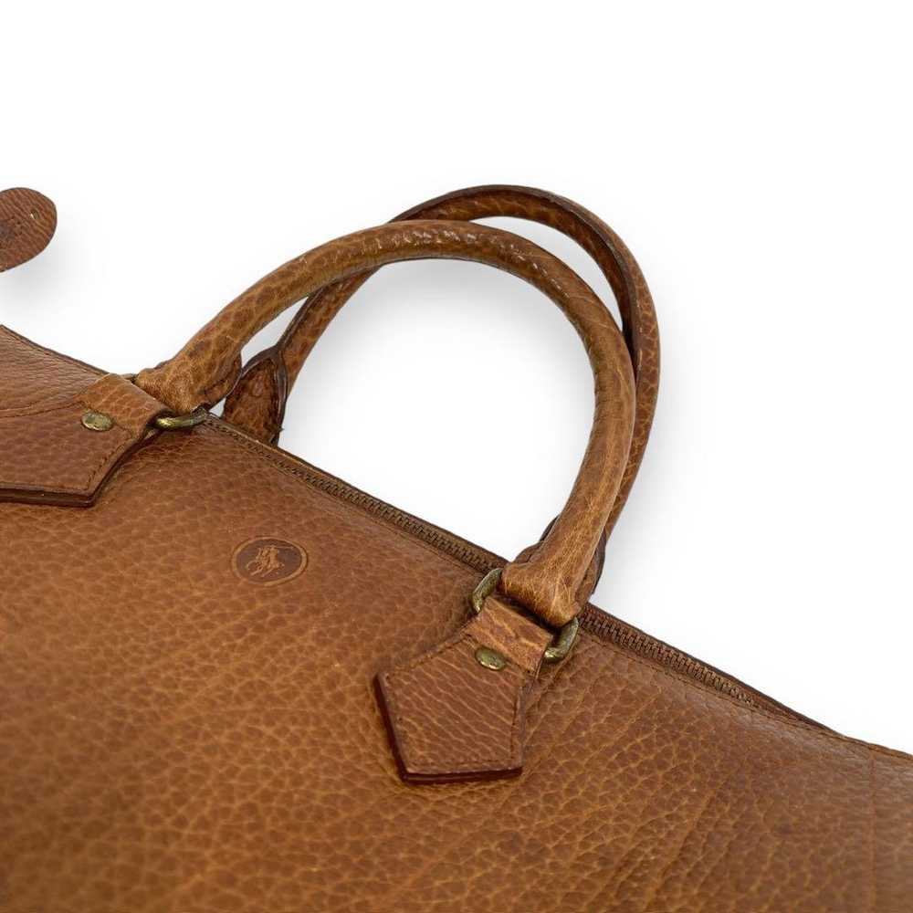 Vintage Polo Ralph Lauren Leather Boston Bag Brow… - image 8