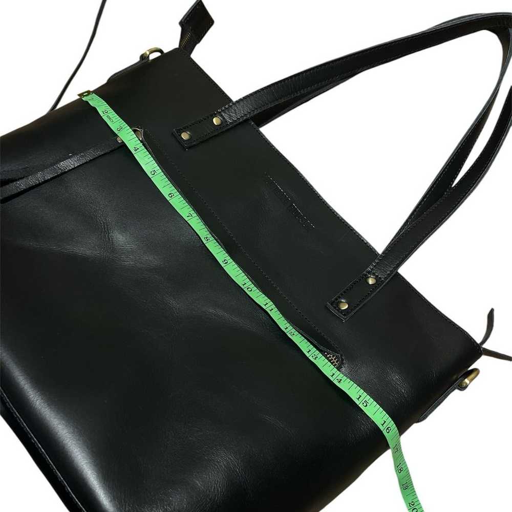 MONTANA HUDSON EVA LEATHER ZIP TOTE BLACK - image 3