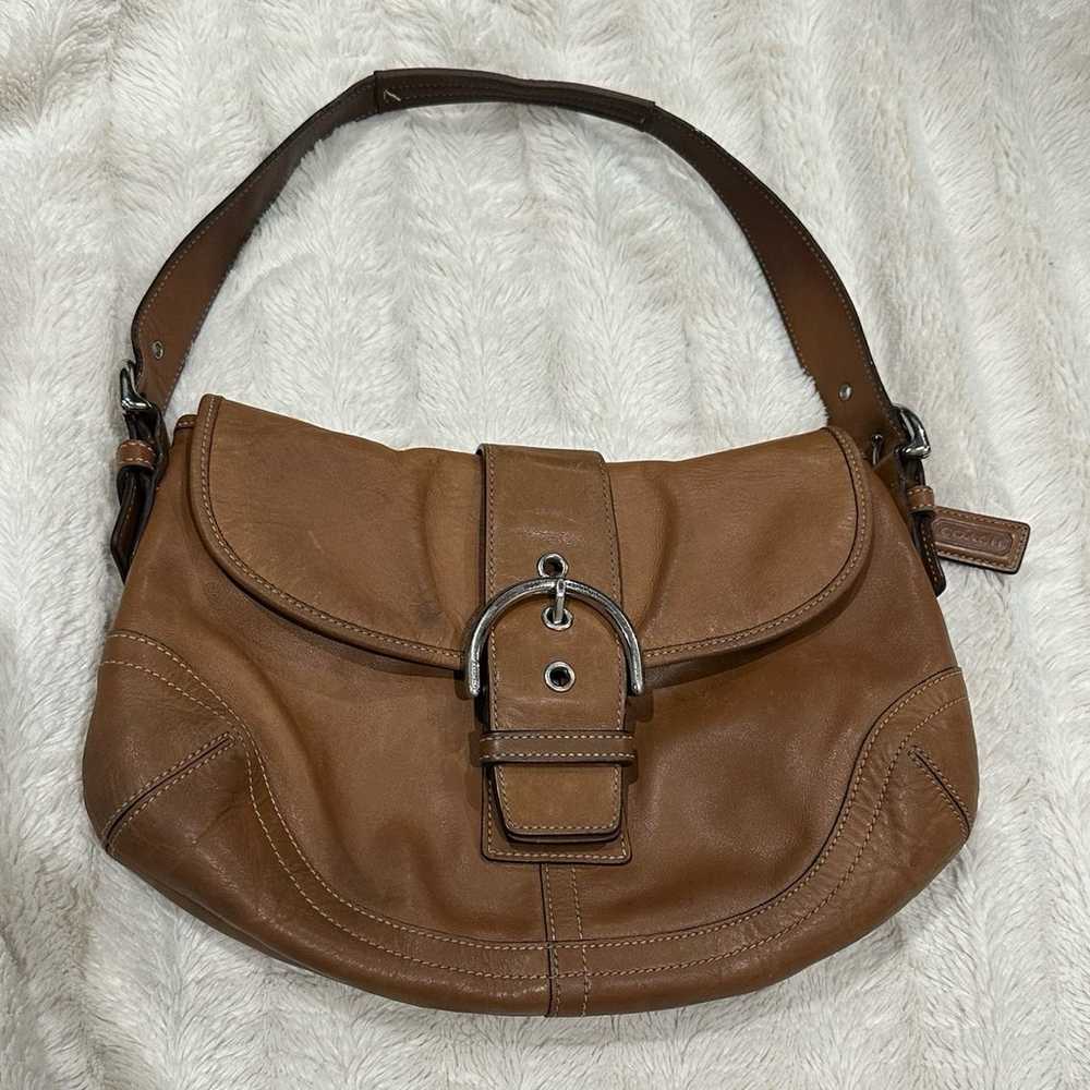 Coach Soho Leather Buckle Flap Shoulder Bag - image 1