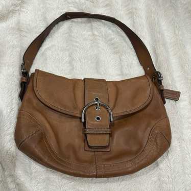 Coach Soho Leather Buckle Flap Shoulder Bag - image 1