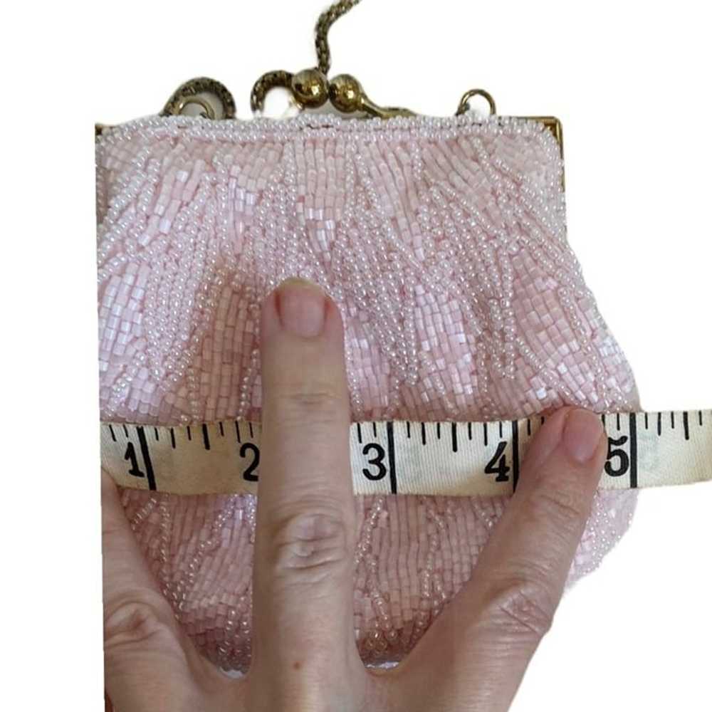 Pink beaded purse​, vintage - image 12