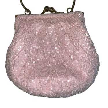 Pink beaded purse​, vintage - image 1