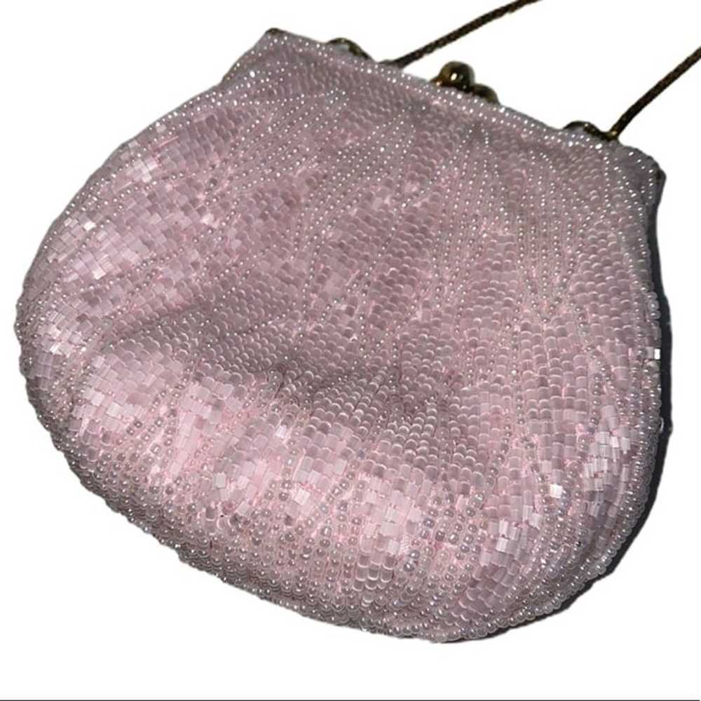 Pink beaded purse​, vintage - image 3