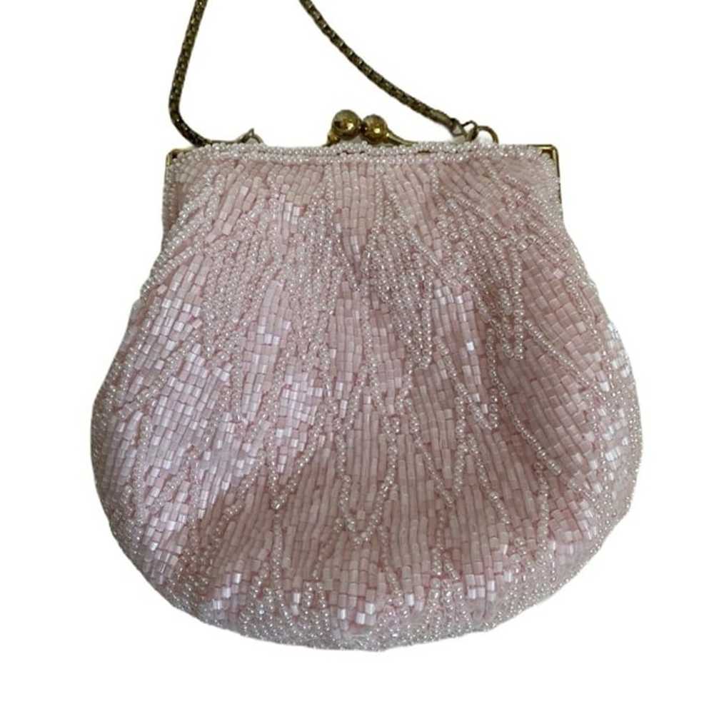 Pink beaded purse​, vintage - image 4