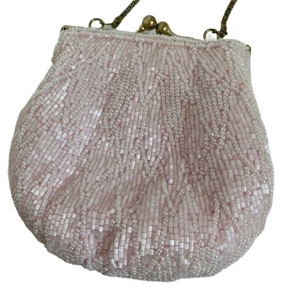 Pink beaded purse​, vintage - image 9