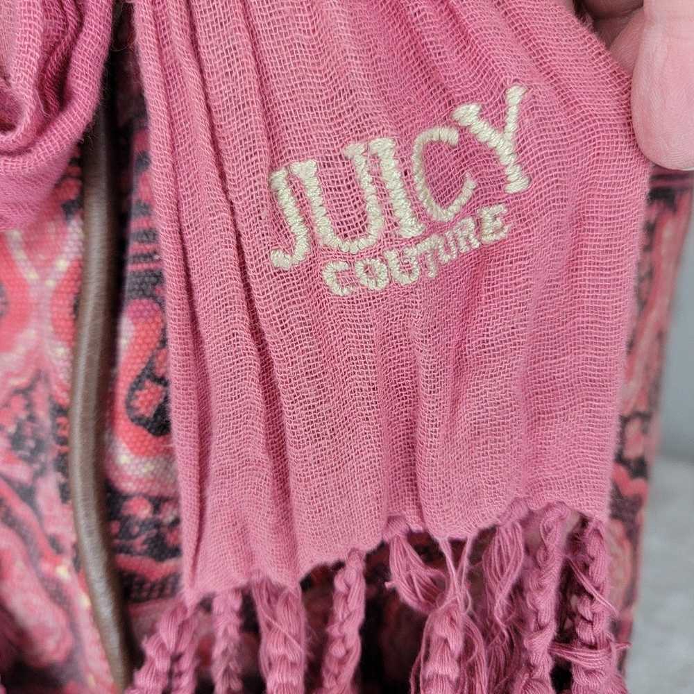 Juicy Couture 2009 Persian Red Leather Trim Tote … - image 6