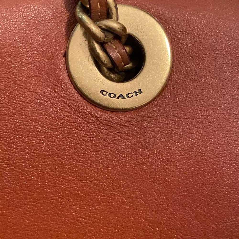 Coach Parker 30585 Logo Tan Canvas Brown Leather … - image 5