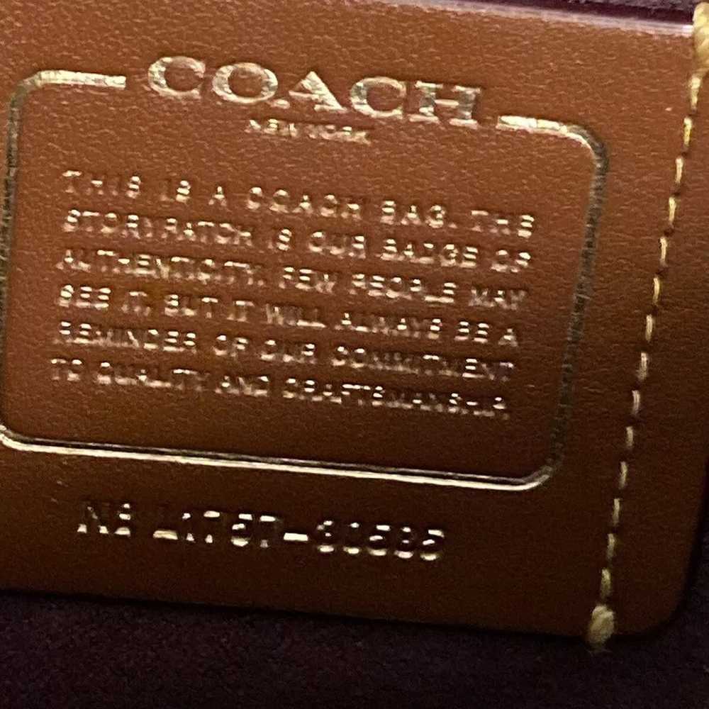 Coach Parker 30585 Logo Tan Canvas Brown Leather … - image 7