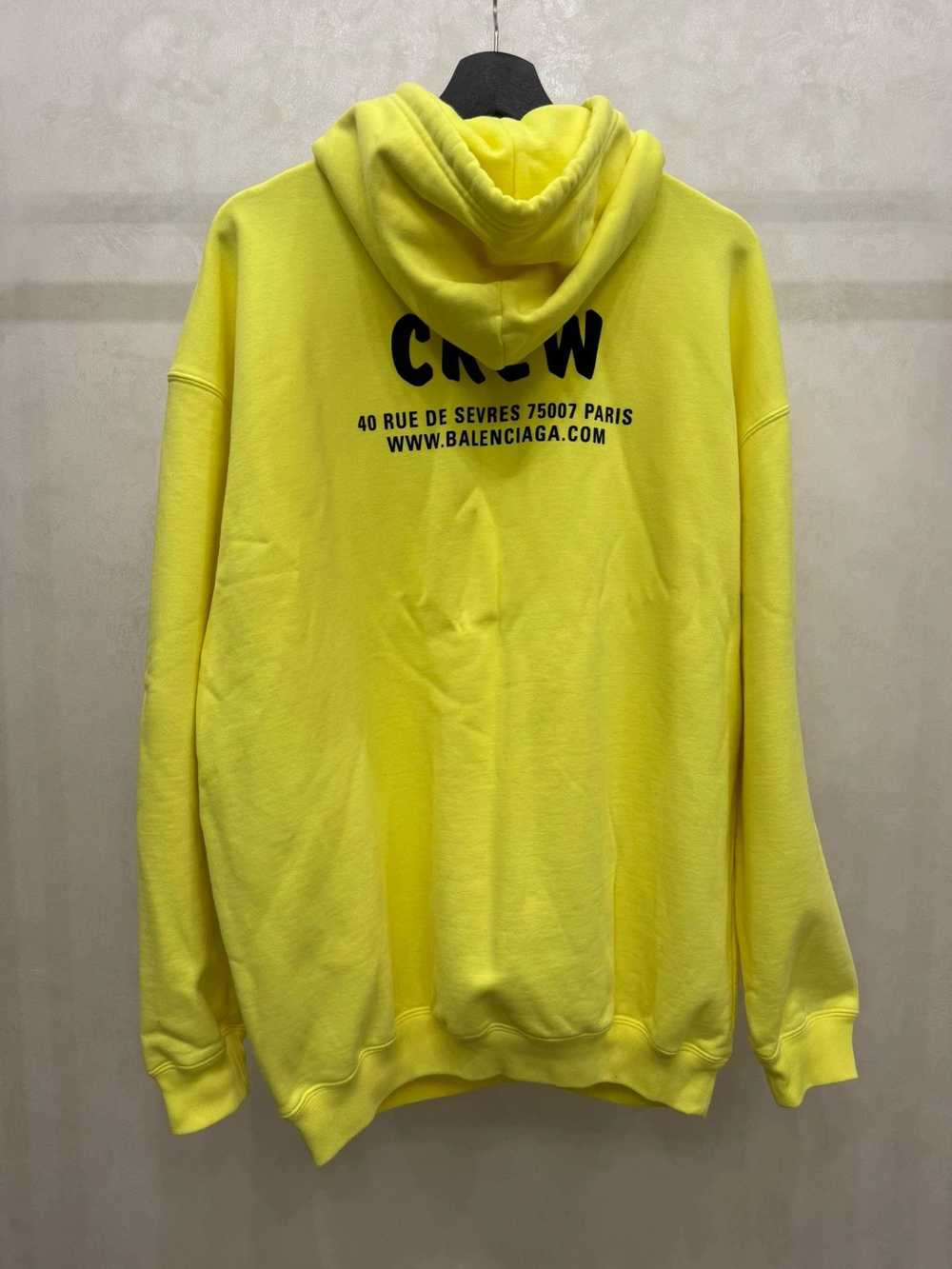 Balenciaga Balenciaga fluorescent yellow crew hoo… - image 2