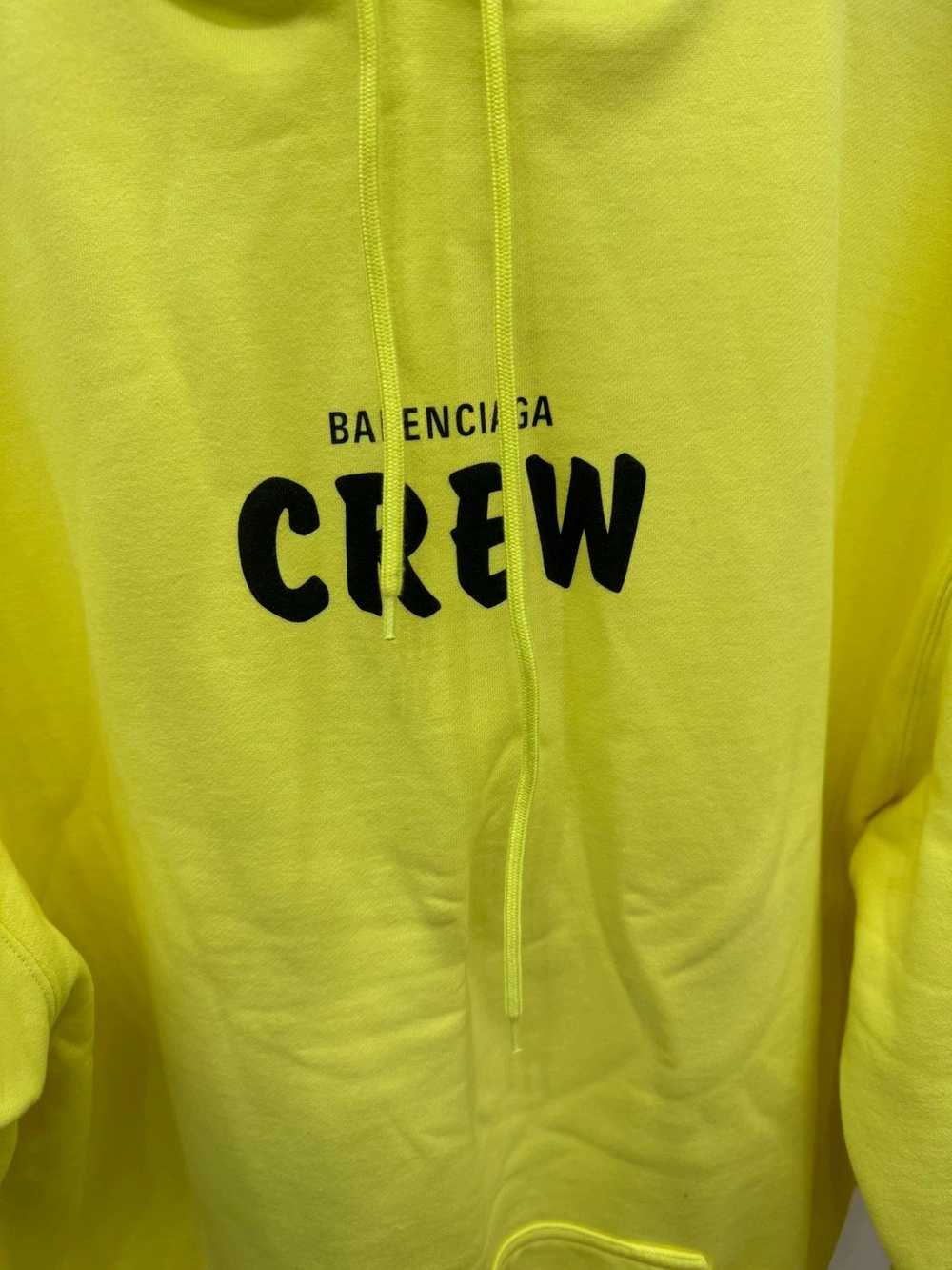 Balenciaga Balenciaga fluorescent yellow crew hoo… - image 3