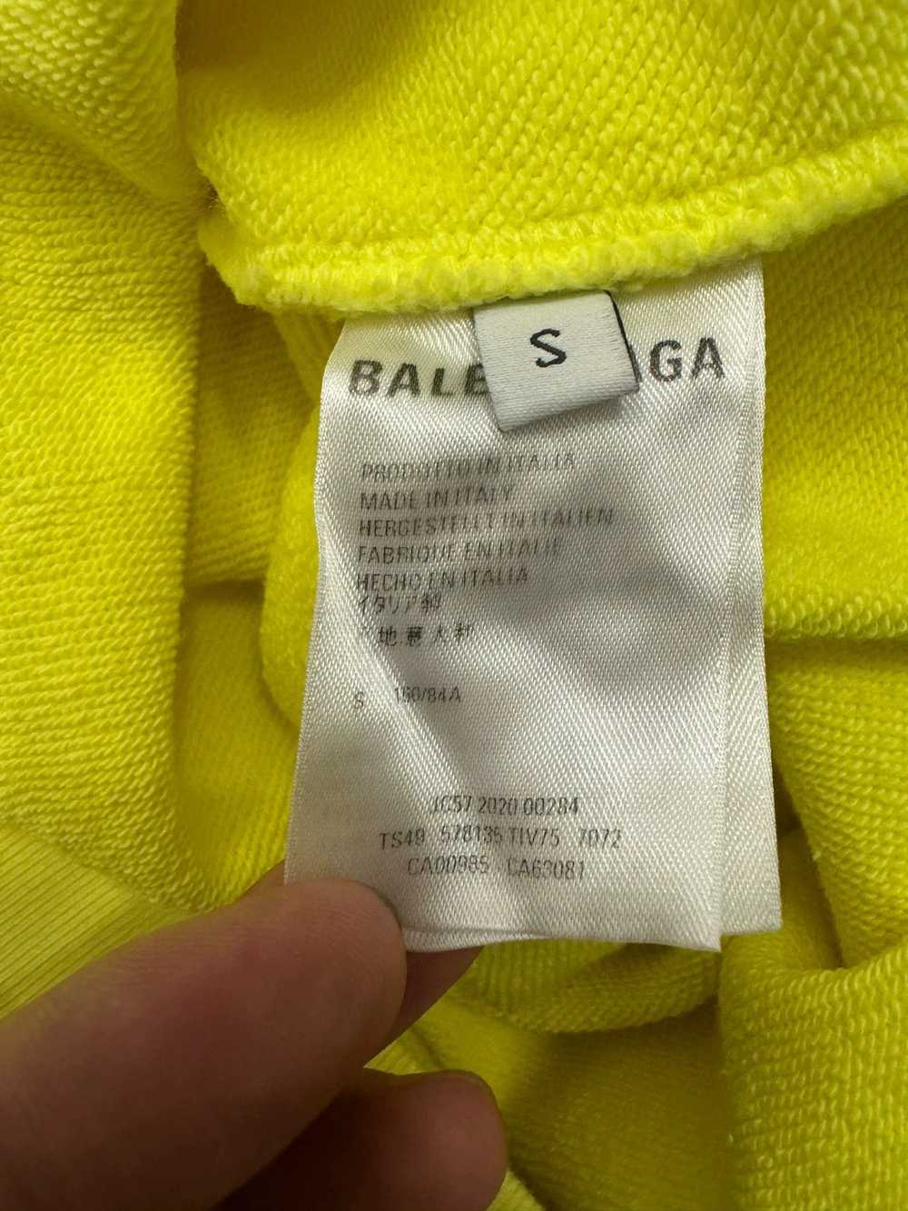 Balenciaga Balenciaga fluorescent yellow crew hoo… - image 6