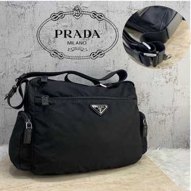 Prada shoulder bag, Prada bag, nylon, leather, mes