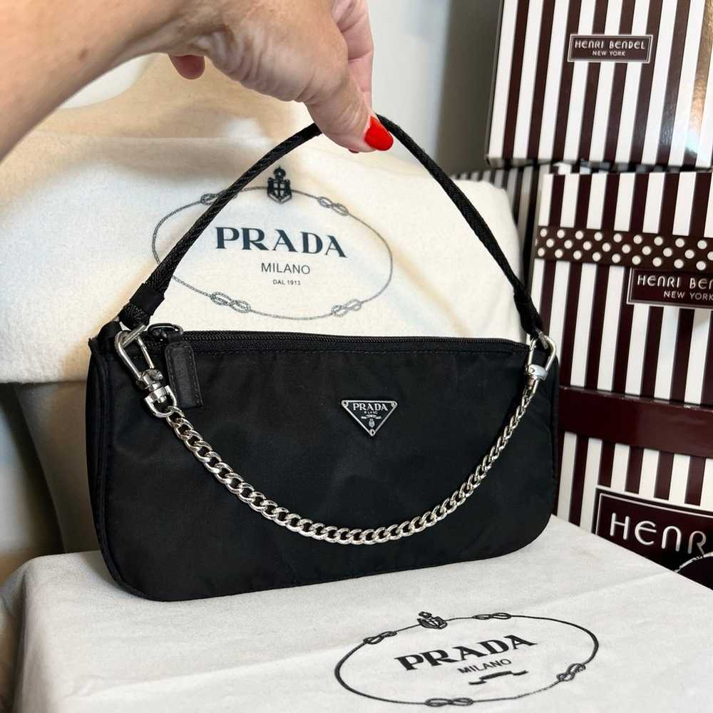 PRADA❤️TESSUTO SIRIO SPORT HOBO! AUTH TAG #50 INC! - image 2