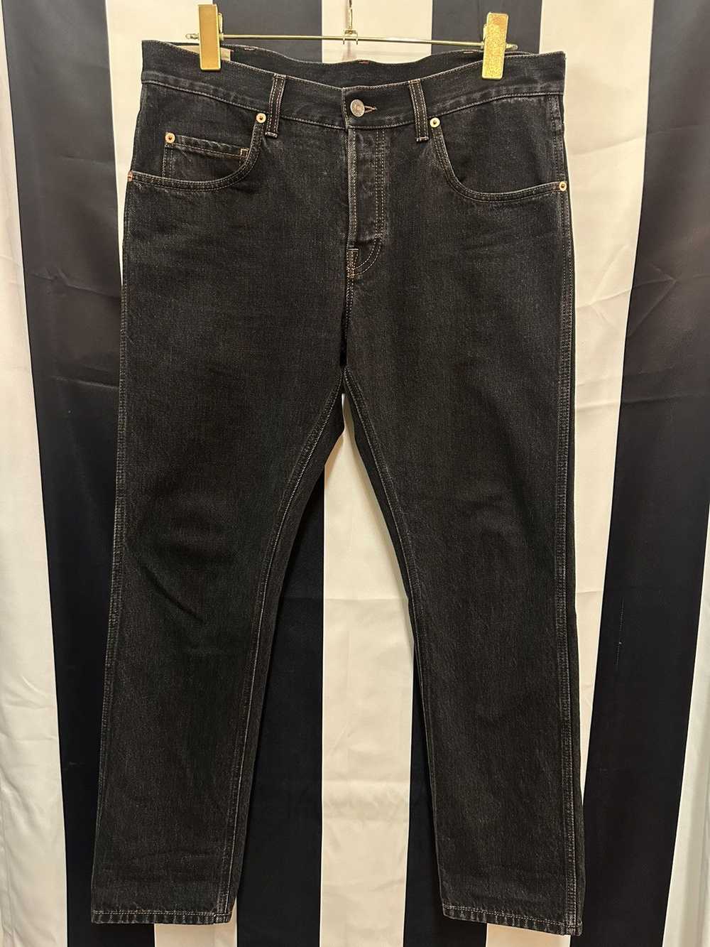 Gucci Gucci Washed Black Button Fly Denim - image 1