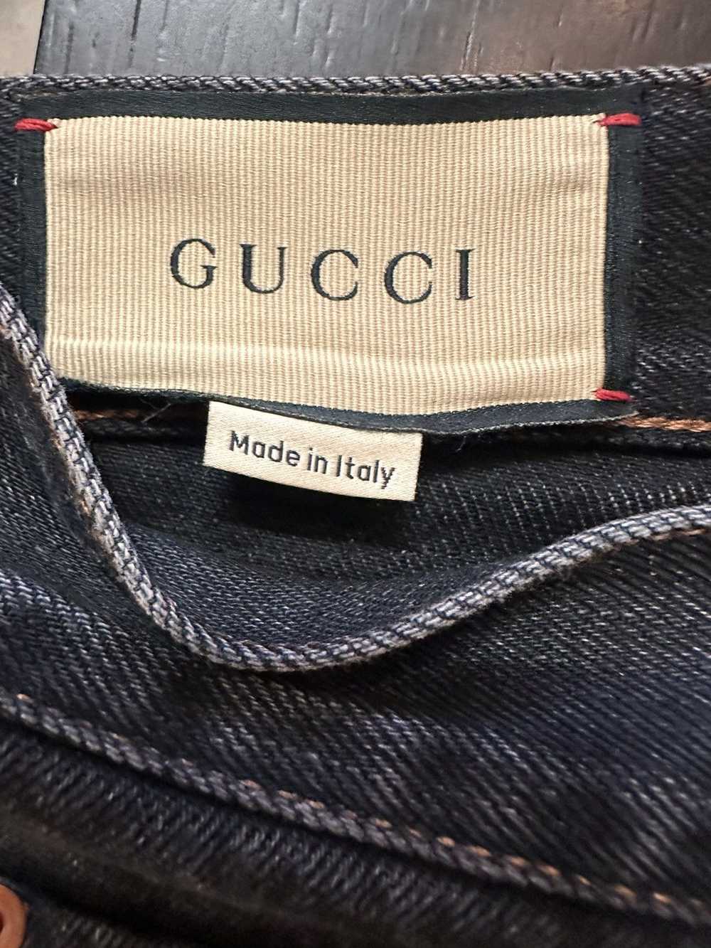 Gucci Gucci Washed Black Button Fly Denim - image 2