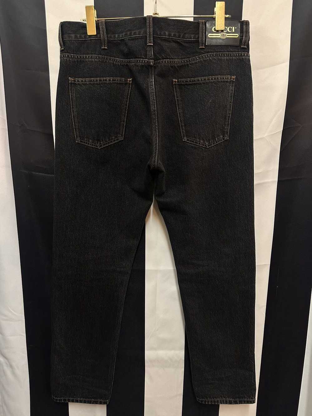 Gucci Gucci Washed Black Button Fly Denim - image 3