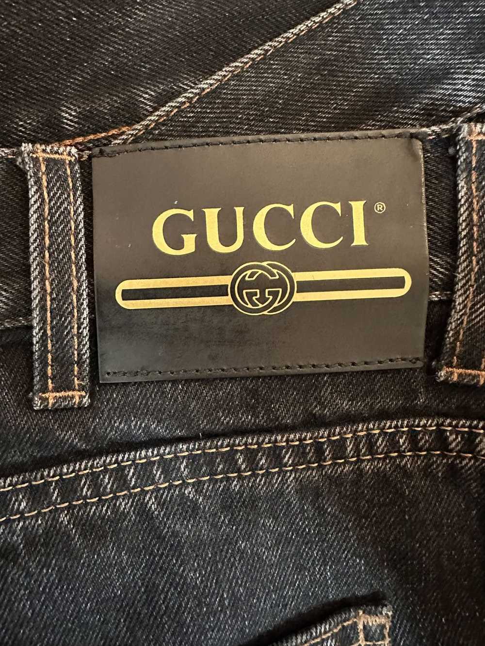 Gucci Gucci Washed Black Button Fly Denim - image 4