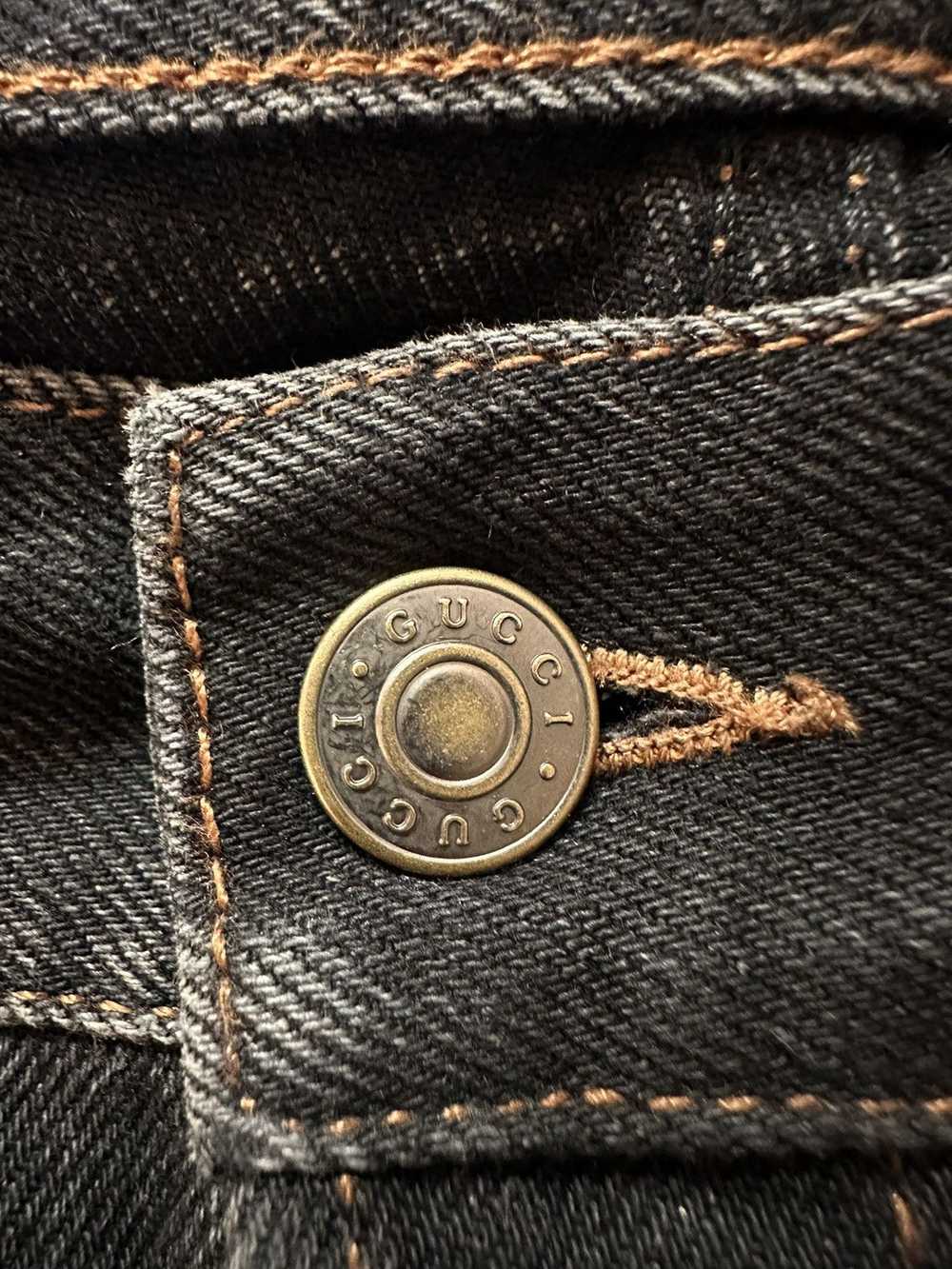 Gucci Gucci Washed Black Button Fly Denim - image 5