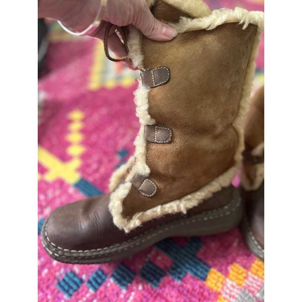 Shearling-Lined Leather Winter Boots - image 8