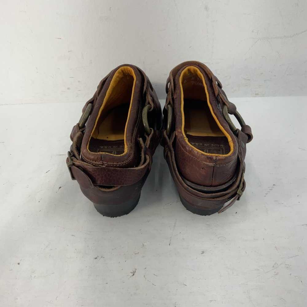 Vintage USA FRYE Women's Studded Mule Harness Bro… - image 3