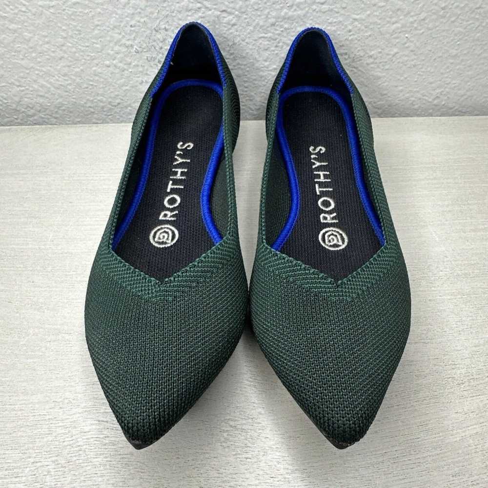 Rothy’s The Point Dark Green Women’s Ballet Flats - image 3