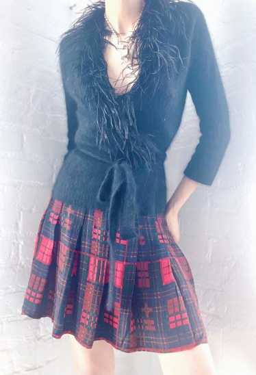 90s tartan plaid Betsey Johnson mini skirt