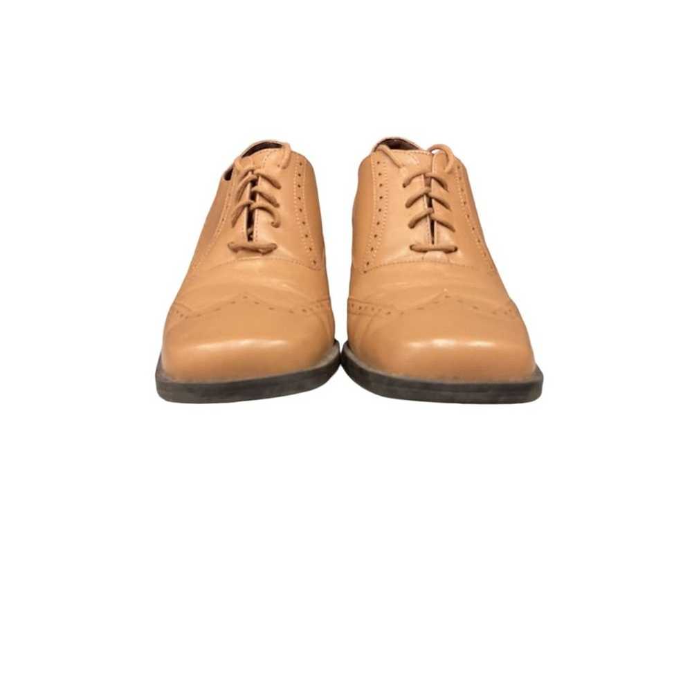 Nine West Tan Leather Oxford Heels Vintage Inspir… - image 7