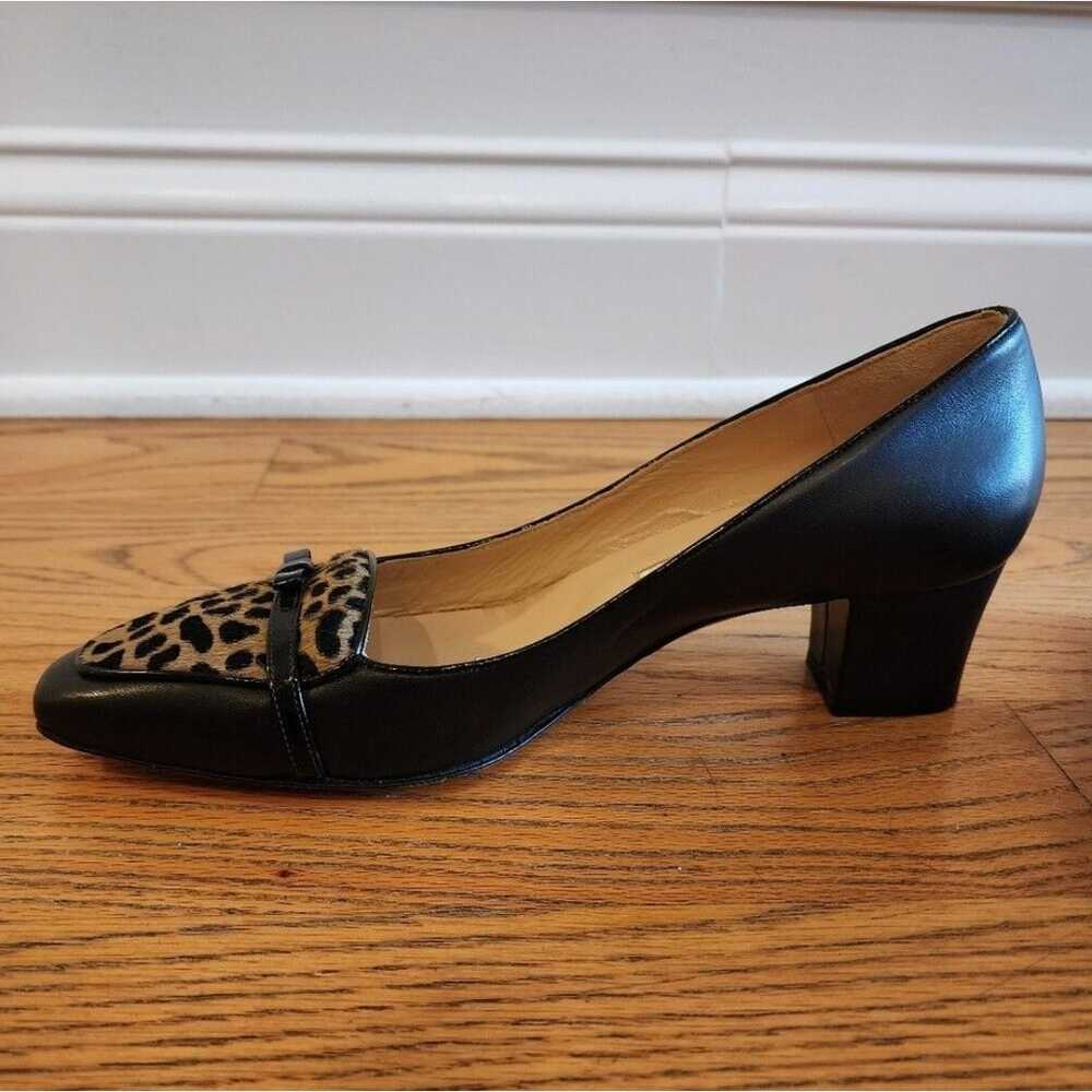 Vintage Oscar de la Renta Leopard Print Block Hee… - image 9