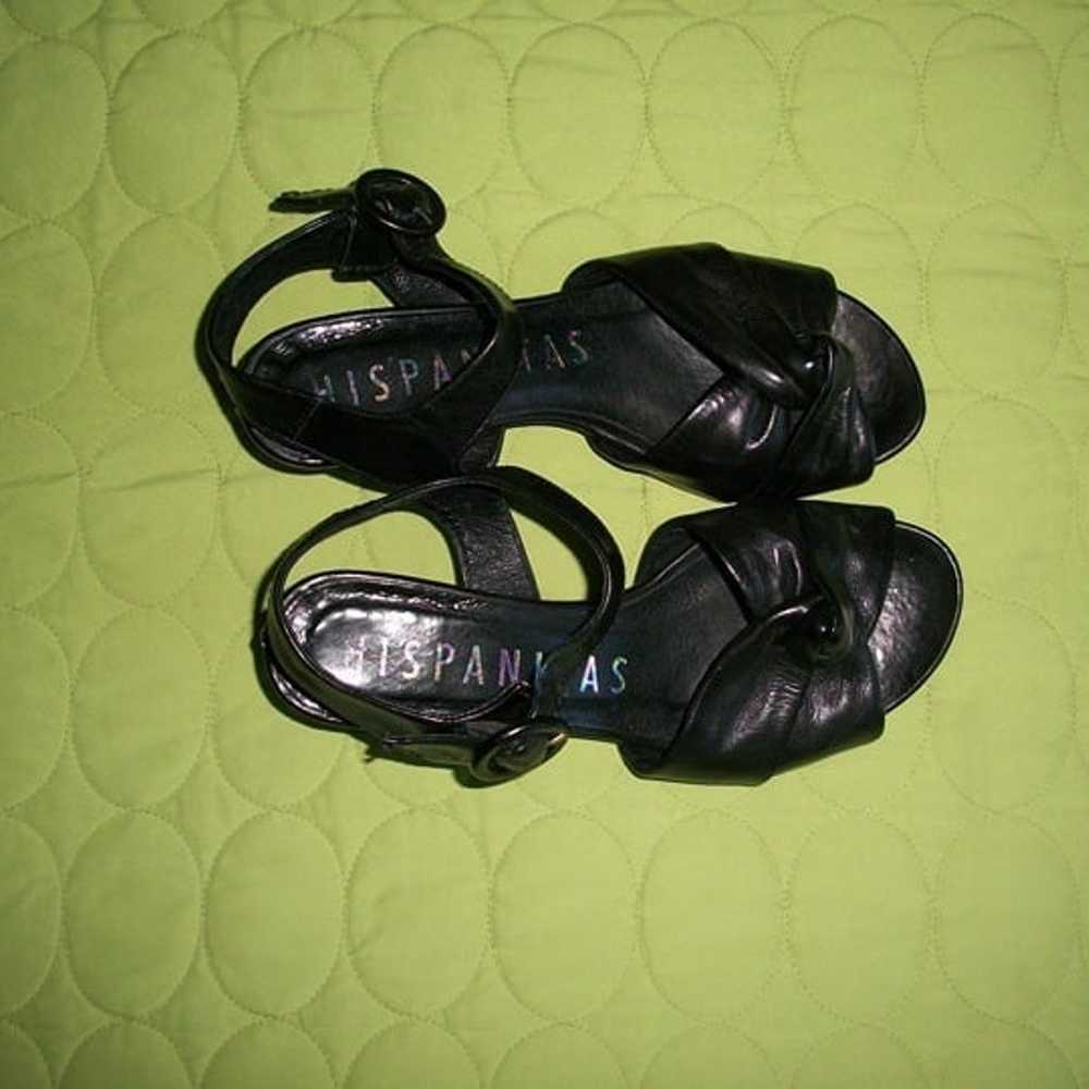 Hispanitas Vintage 2012 Black Leather Sandals - image 3