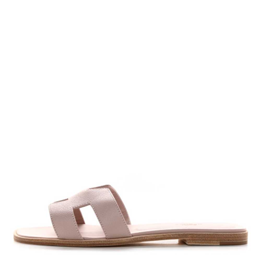 HERMES Epsom Oran Sandals 39 Rose Porcelaine - image 1