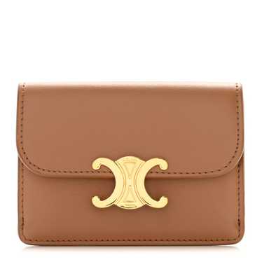 CELINE Shiny Calfskin Triomphe Flap Card Holder B… - image 1