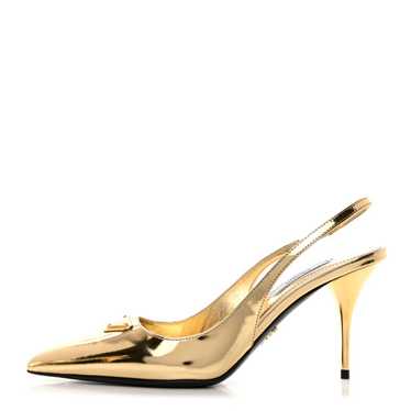 PRADA Metallic Calfskin Metal Triangle Logo 85mm … - image 1