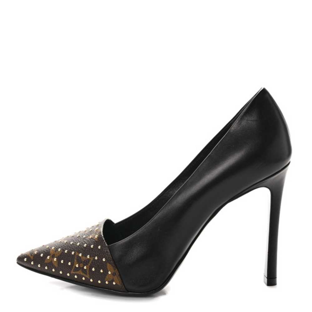 LOUIS VUITTON Monogram Studded Cherie Pumps 37.5 … - image 1