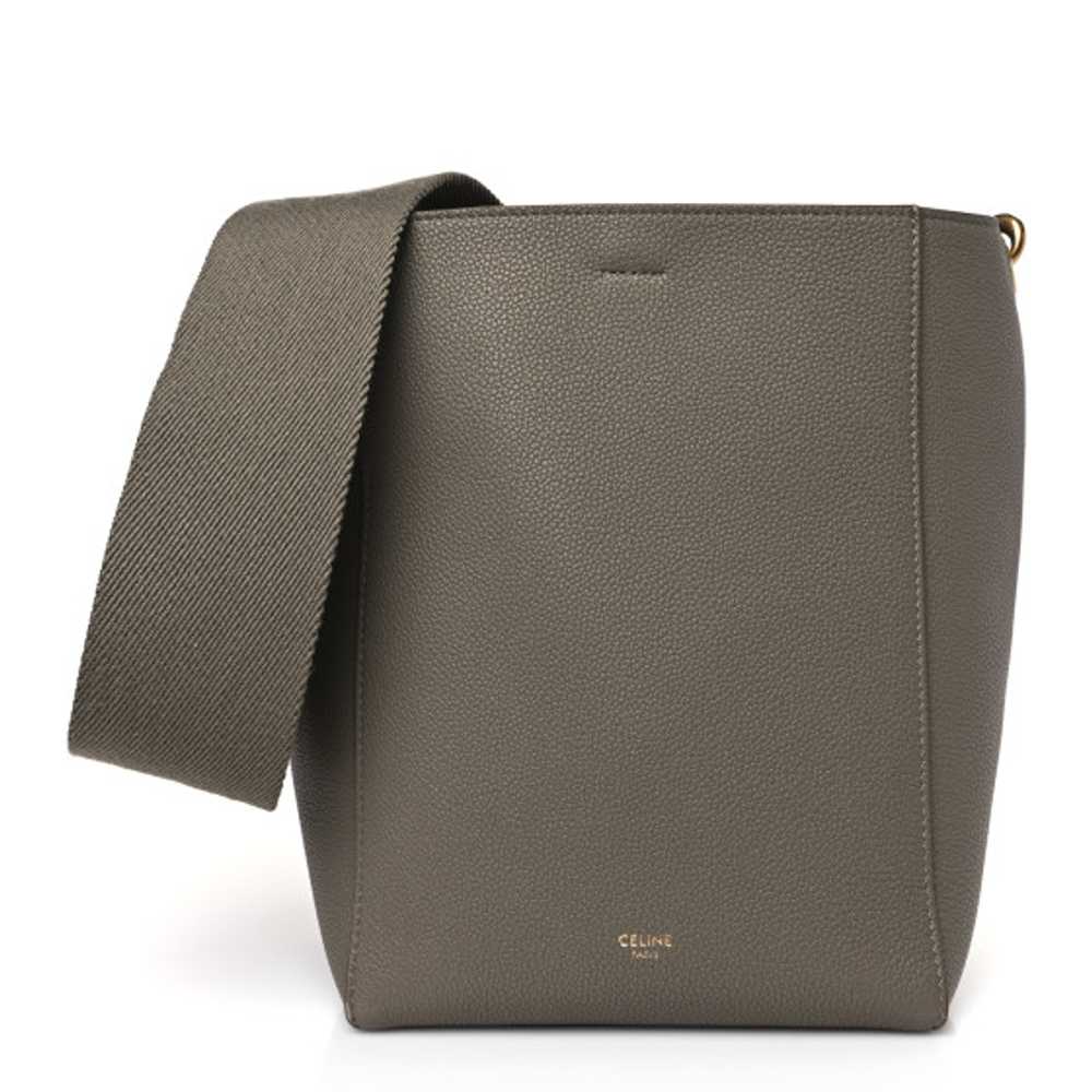 CELINE Soft Grained Calfskin Small Sangle Bucket … - image 1