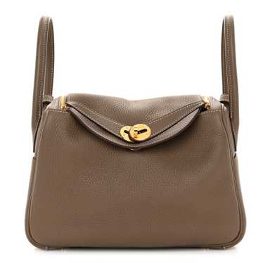 HERMES Taurillon Clemence Lindy 26 Etoupe