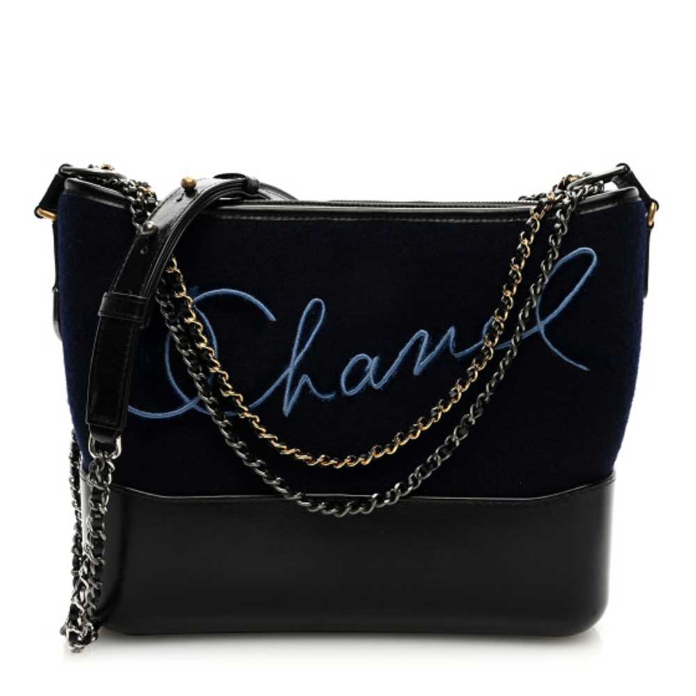 CHANEL Calfskin Wool Embroidered Paris Hamburg Me… - image 1