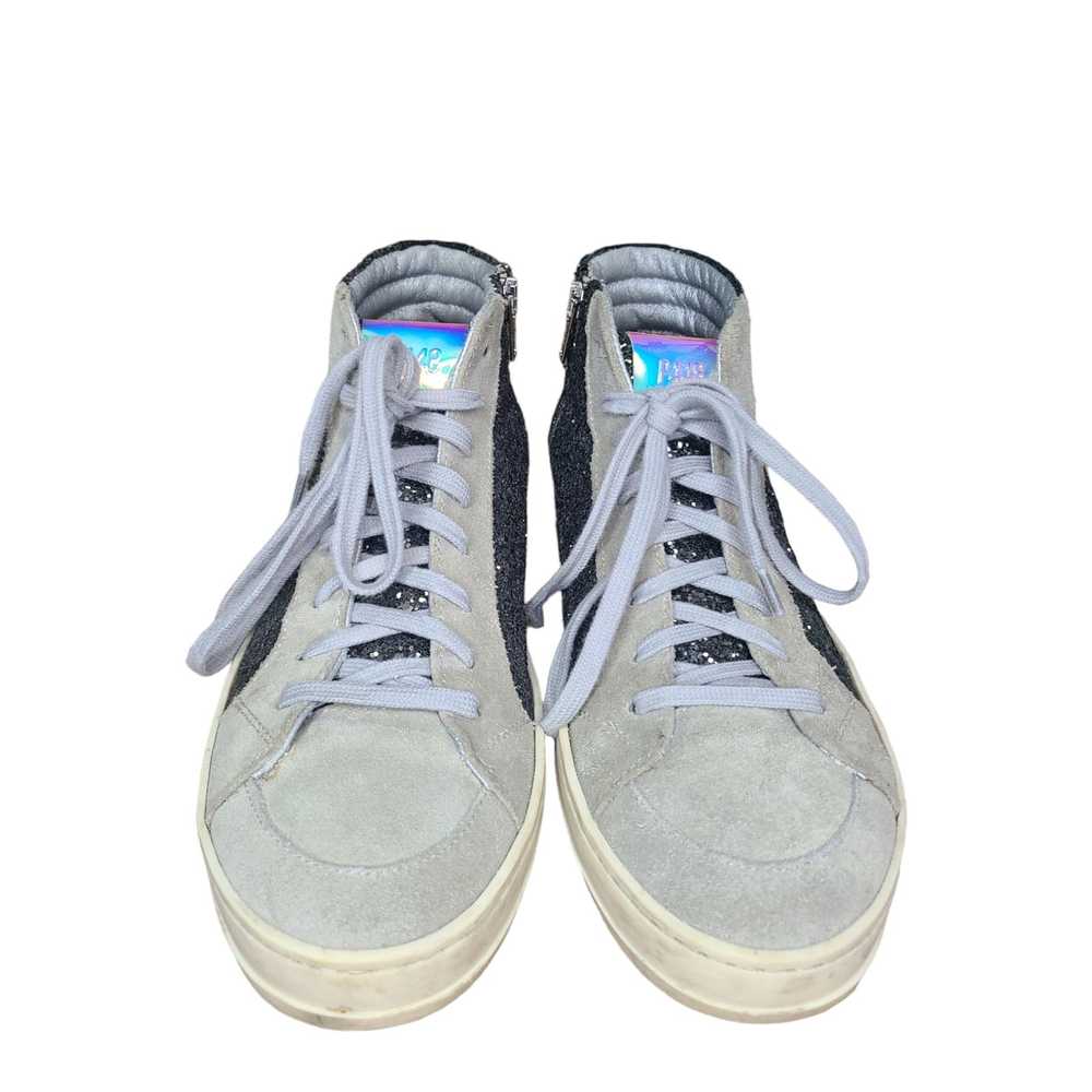 P448 P448 Skate Metallic High Top Sneaker Size 38… - image 3