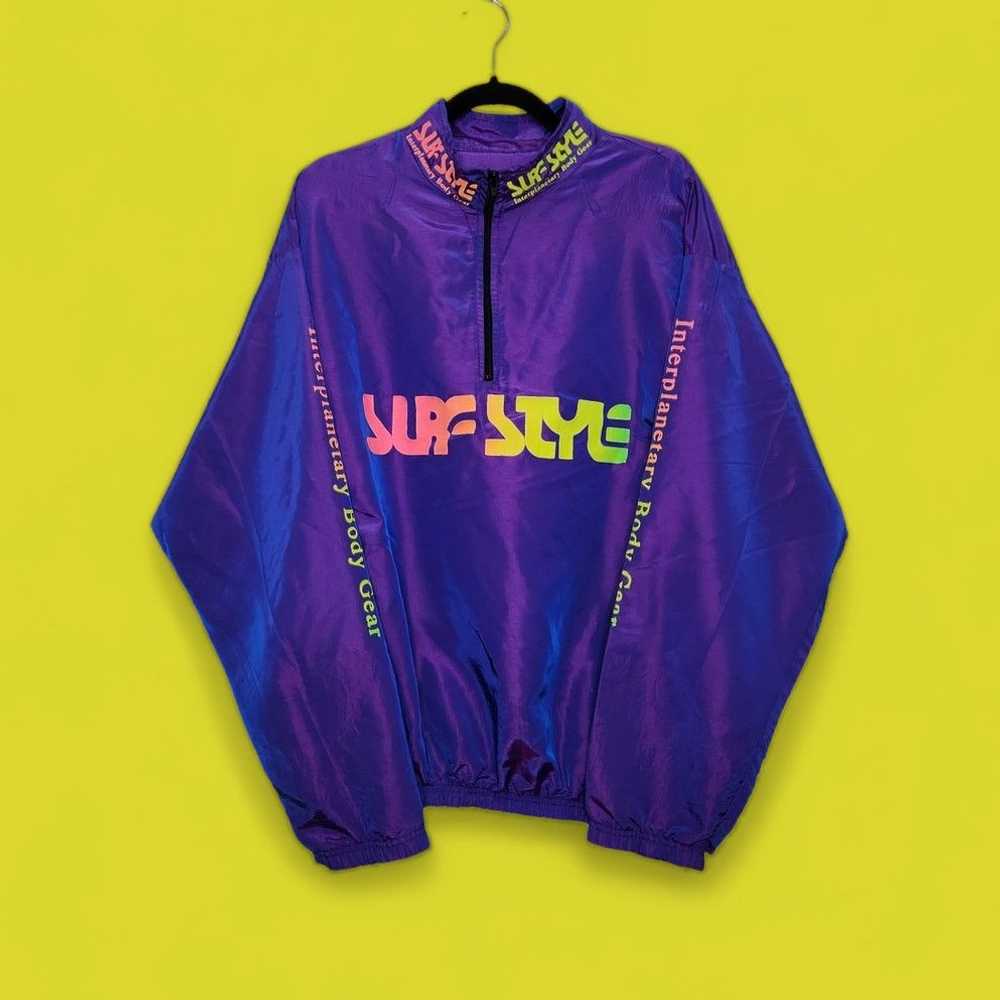 Vintage Vintage Surf Style Windbreaker Jacket Met… - image 1