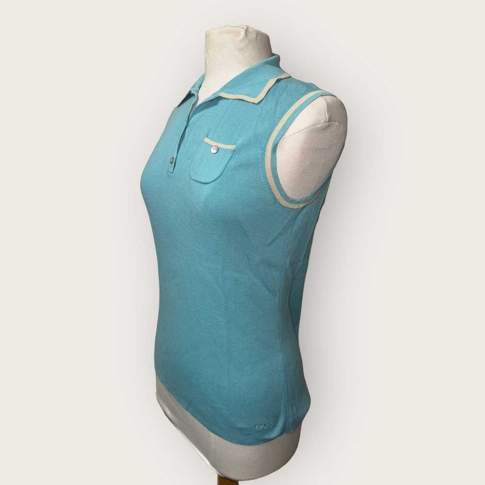 Izod Vintage IZOD Baby Blue Ladies Golf Top - image 2