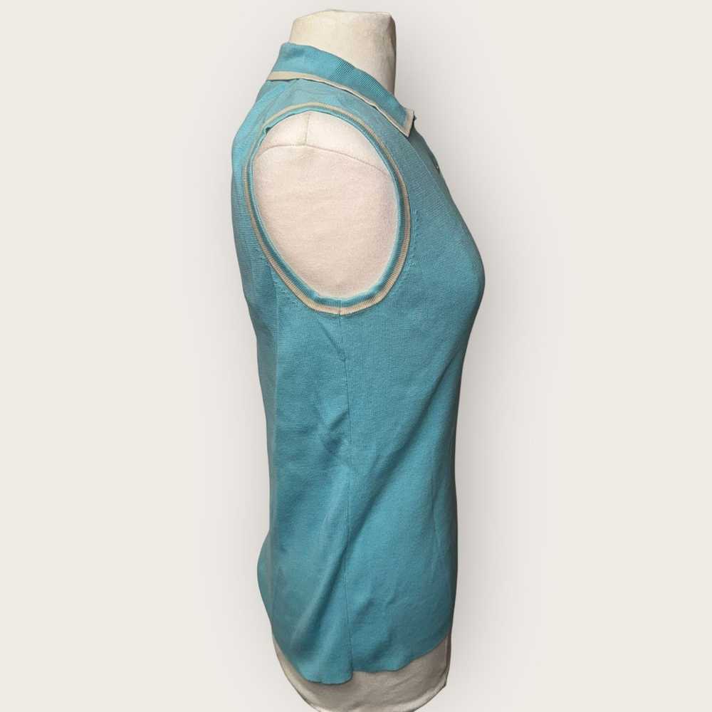 Izod Vintage IZOD Baby Blue Ladies Golf Top - image 4