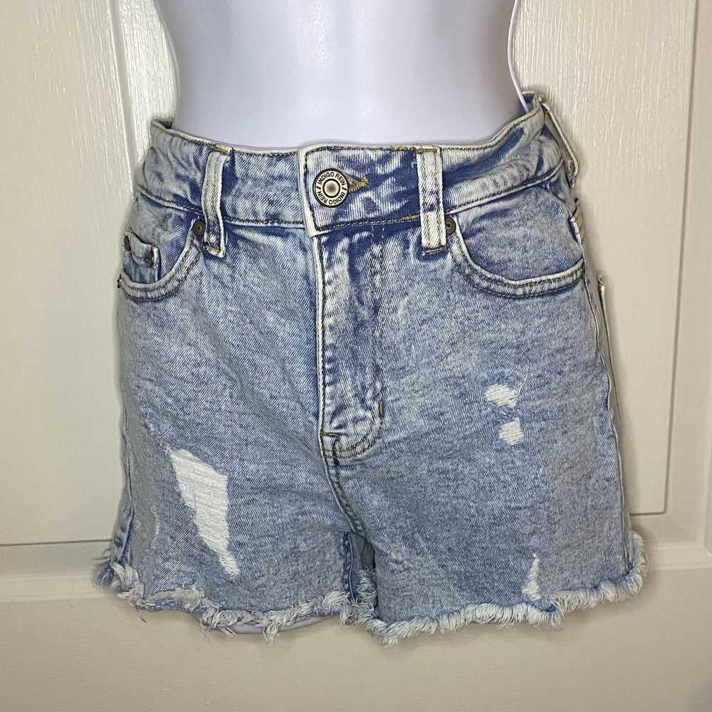 Streetwear Indigo Rein Light Wash Denim Shorts - image 1