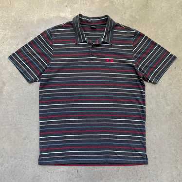 Oakley Vintage Oakley Striped Charcoal Polo Shirt