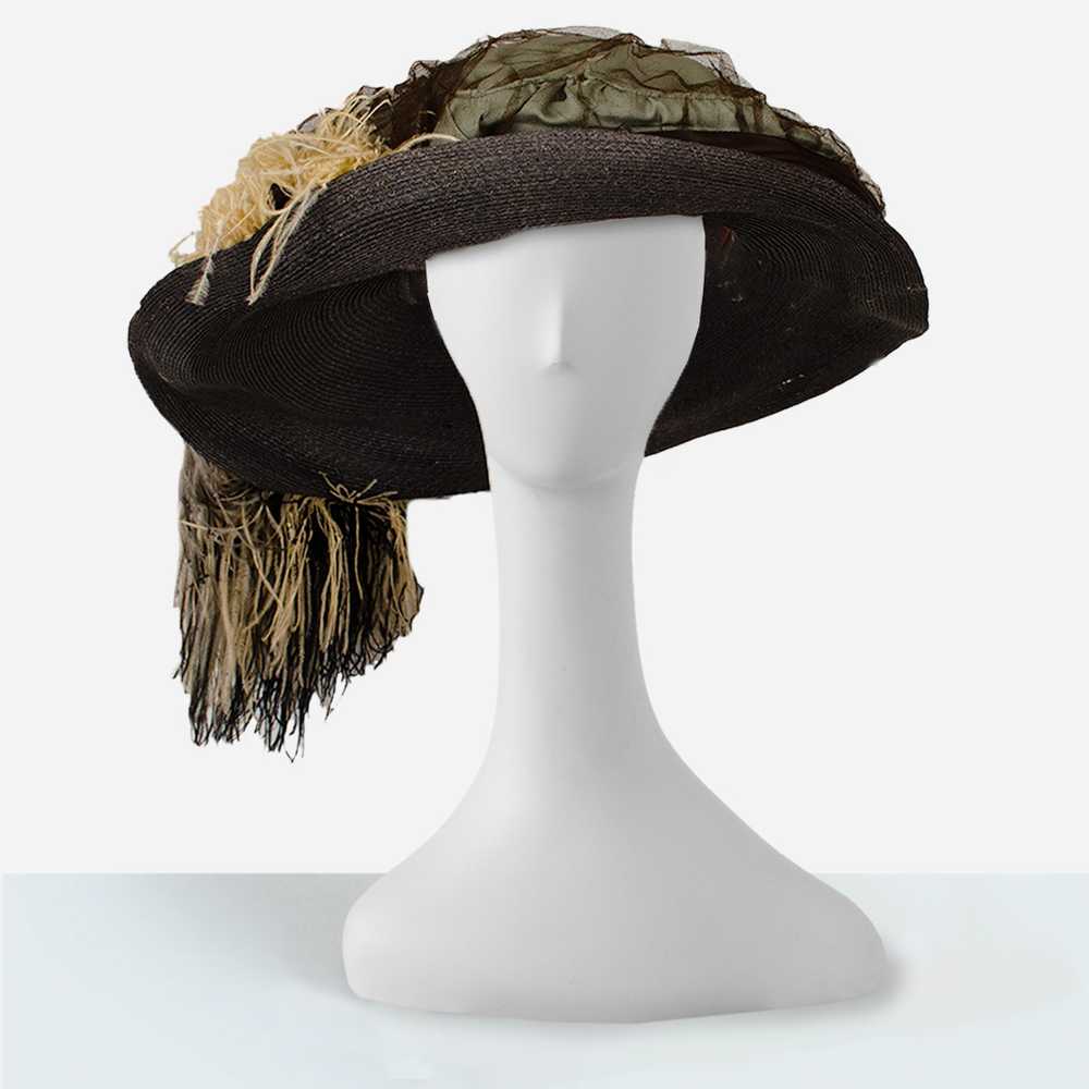 Antique Merry Widow Hat, Ostrich Plumes | Edwardi… - image 2