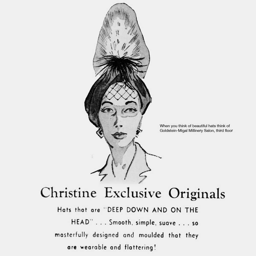 1950s Christine Original Pillbox Hat | Lush Velve… - image 7