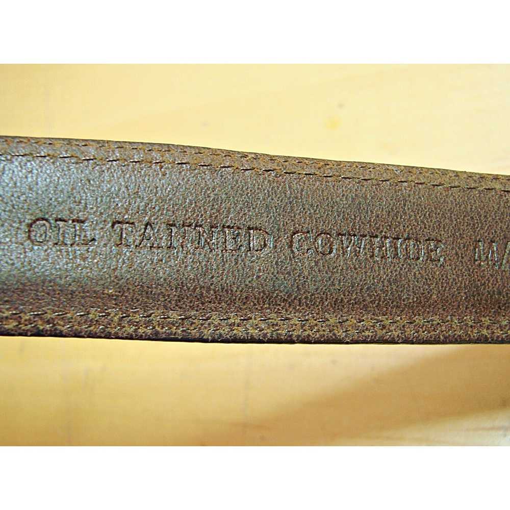 Other × Vintage Mens Belt Sz 44 Oil Tanned Cowhid… - image 7