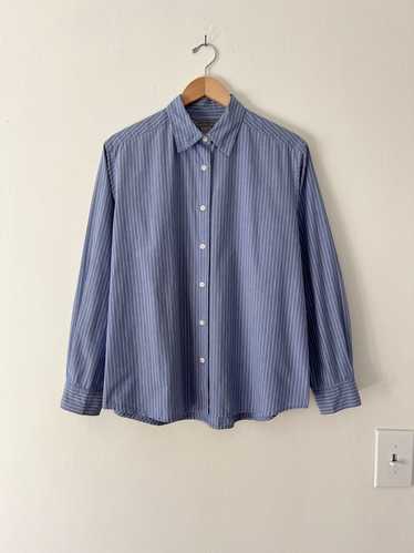 Eddie Bauer '90s Vintage Striped Cotton Button Dow