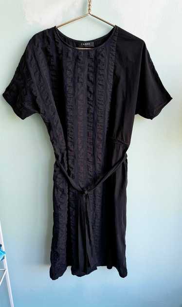 CAARA Black stripe belted dress (M) | Used,…